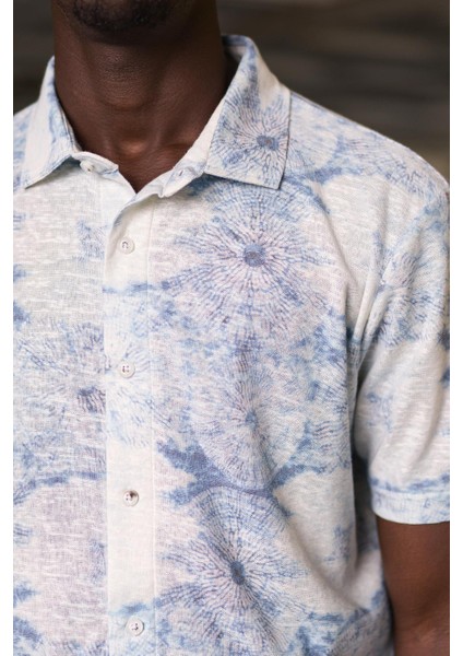 Slimfit Çiçek Desenli Kısa Kol Yazlık Kumaş Kısa Kol Gömlek indirimleri