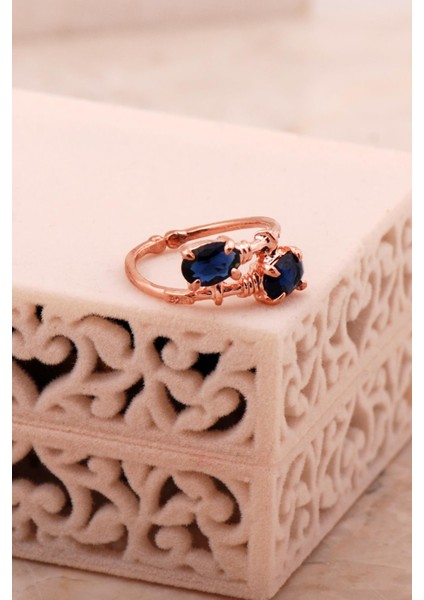 Safir Rose Gümüş Yüzük 5796