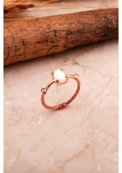 Opal Taşlı Rose Gümüş Yüzük 5794 fiyatları