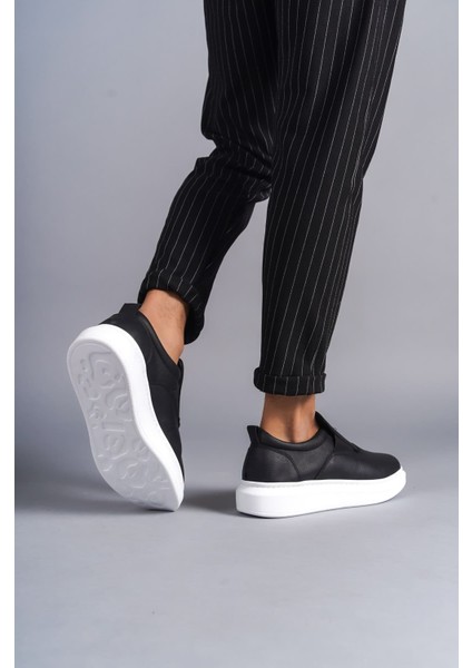 SLW161 Hippo Bağcıksız Cilt Erkek Günlük Sneaker Ayakkabı Bt Siyah modelleri
