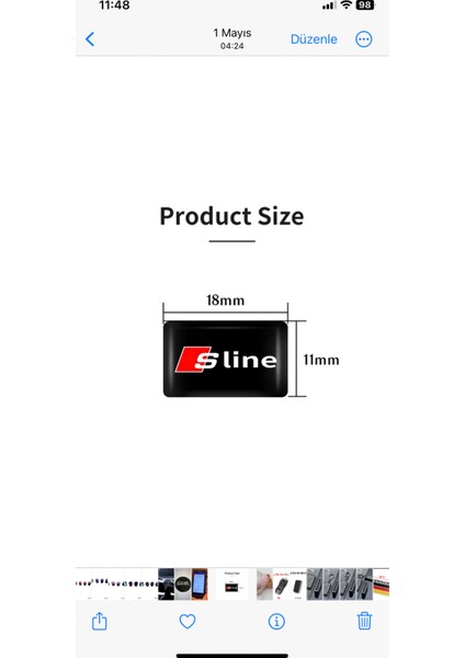 Audı S Line Logo Stıcker (10 Adet)