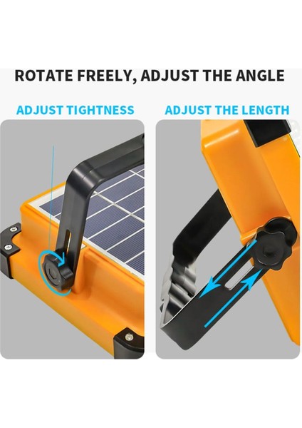 YSP-2000 Taşınabilir Seyyar USB Şarjlı 200W Güneş Enerjili LED Projektör Modlu Işık modelleri