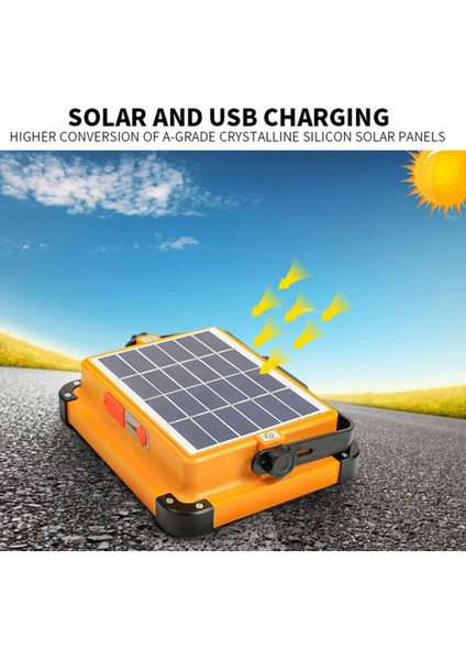 YSP-2000 Taşınabilir Seyyar USB Şarjlı 200W Güneş Enerjili LED Projektör Modlu Işık indirimleri