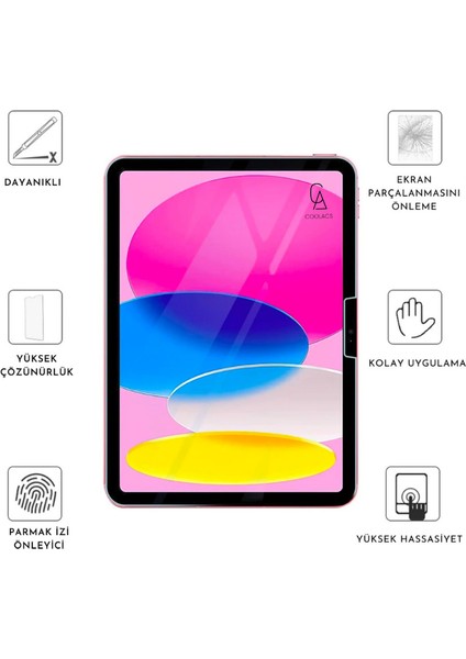 iPad Pro 11 Inç 2024 M4 (A2836-A2837) ile Uyumlu Temperli Kırılmaz Cam Ekran Koruyucu