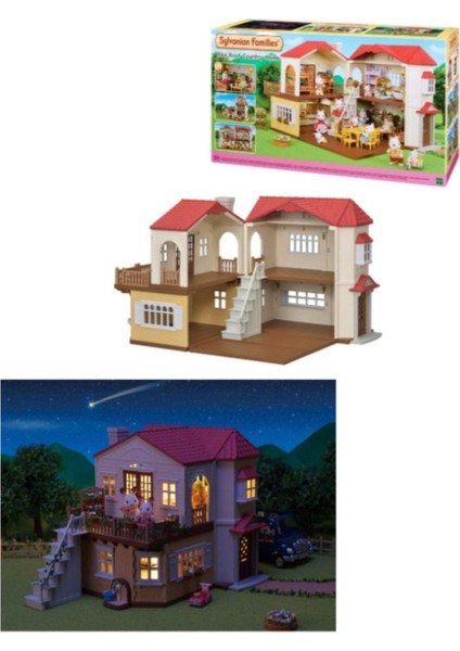 Sylvanian Families Kırmızı Çatılı Işıklı Şehir Evi