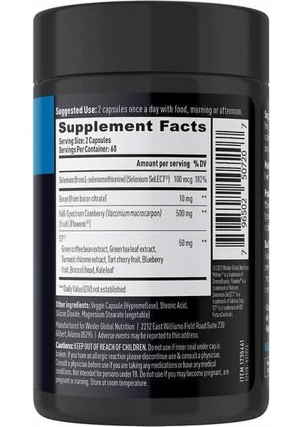 Weider Prime Prostate Health 120 Kapsül