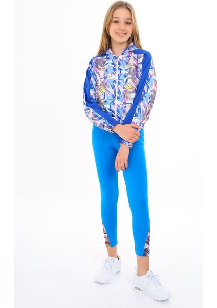 09-15 Yaş Kız Çocuk Saks Mavi Renk Yıldız Model Kapşonlu Yağmurluk modelleri