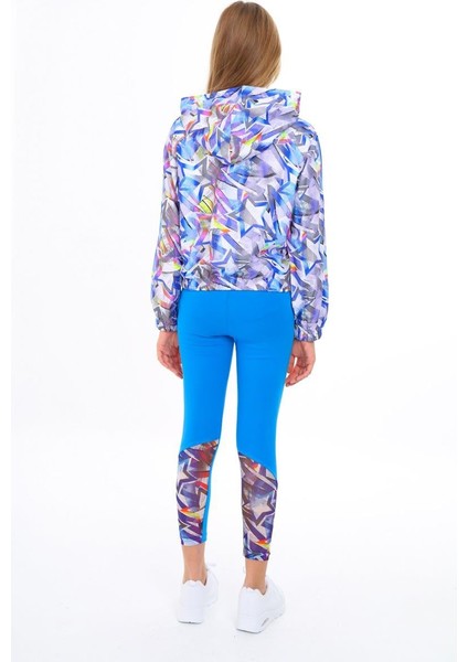 09-15 Yaş Kız Çocuk Saks Mavi Renk Yıldız Model Kapşonlu Yağmurluk indirimleri