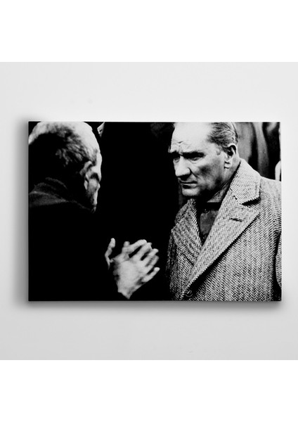 Atatürk Vatandaşı Dinlerken kanvas Tablo