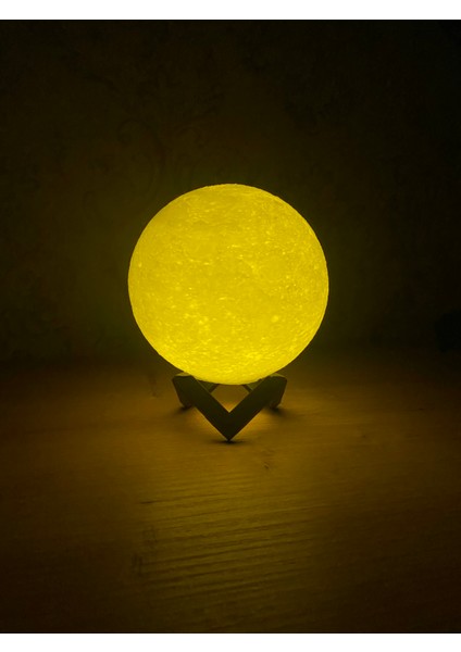Ay Gece Lambası Standlı Pilli Büyük Boy Dekoratif Küre Masa Lambası fiyatları