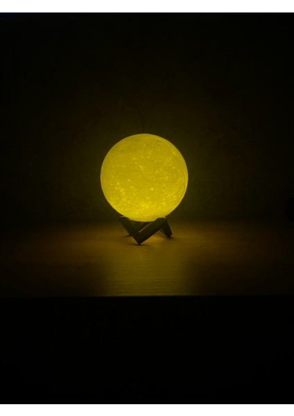 Ay Gece Lambası Standlı Pilli Büyük Boy Dekoratif Küre Masa Lambası modelleri