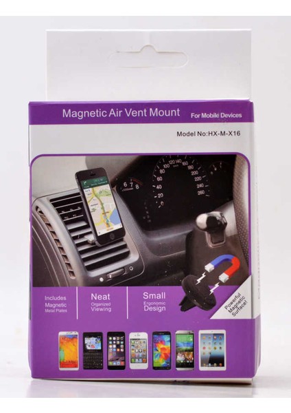 Magnetic Air Vent Mount X16 Petek Araç Telefon Tutucu modelleri
