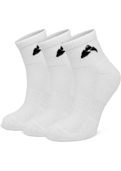 3'lü Beyaz Ankle Spor Çorap
