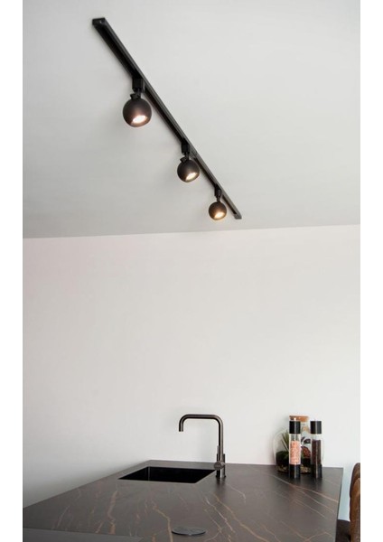 Mylights Siyah LED Spot Ray Spot 1 mt Ray Panasonıc Gün Işığı Ampulü