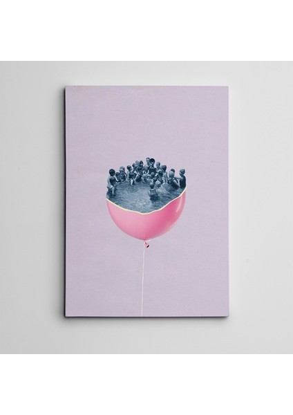 Balon ve Havuz Mini Kanvas Tablo