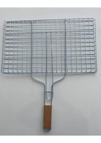 Tel Izgara, Ahşap Saplı Mangal Izgarası 26X43 cm