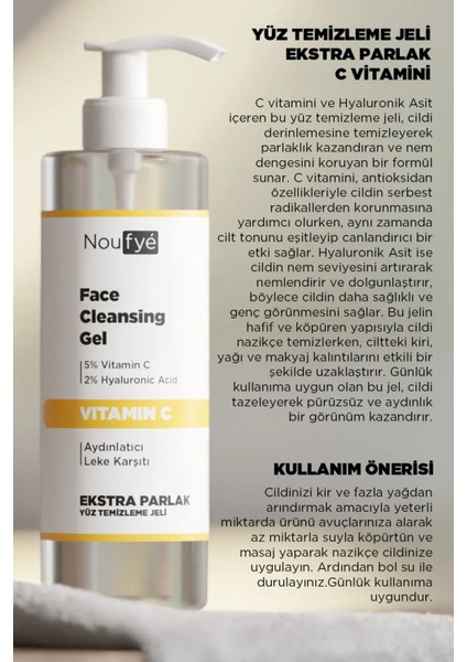 C Vitamini & Hyaluronic Acid Aydınlatıcı, Leke Karşıtı Yüz Temizleme Jeli 200 ml