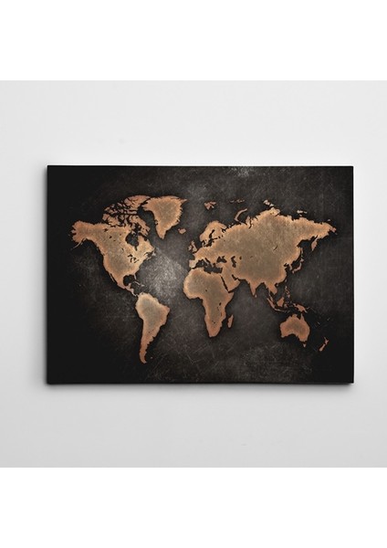 Eski Dünya Haritası Kanvas Tablo