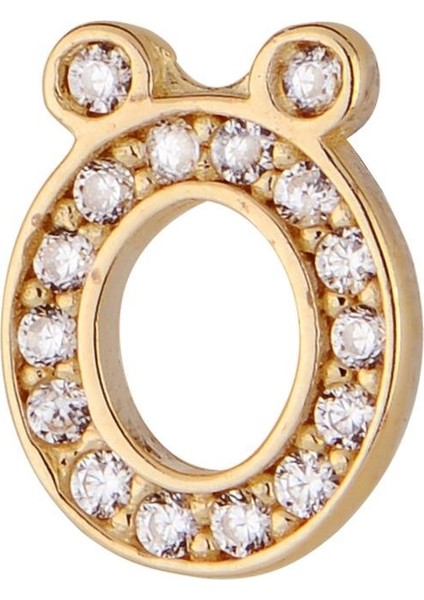 14 Ayar Altın Taşlı Ö Harf Küpe 0,52 gr fırsatları