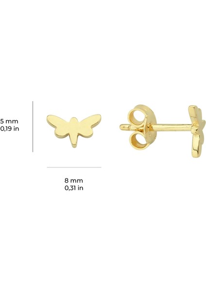 14 Ayar Altın Minik Yusufçuk Küpe 0,64 gr indirimleri