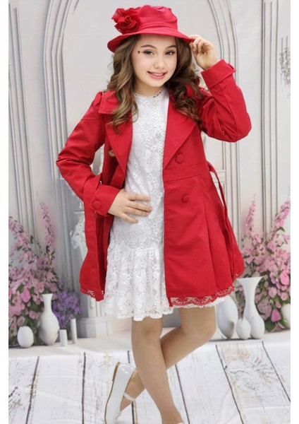 Kız Çocuk Trençkot Elbise Şapka Tarz Takım indirimleri