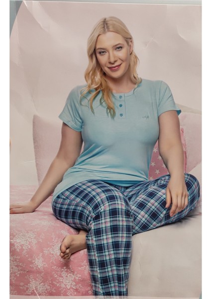 Modal Kumaş Büyük Beden Pijama Takımı