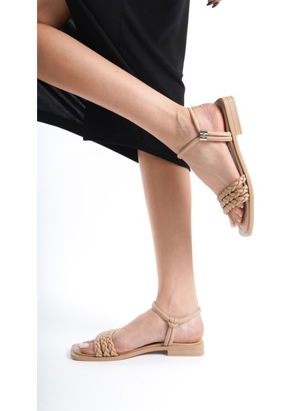 ARTI ARTI AYAKKABI MİA026-1514 Günlük Kadın Nud Bejitatil Sandaleti modelleri