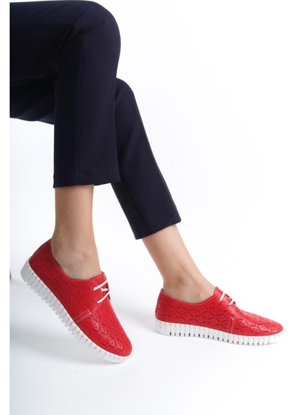 ARTI ARTI AYAKKABI Deri Ortopedik Hassas Ciltler Için Çok Yumuşak Kırmızı Kadın Ayakkabı fiyatları