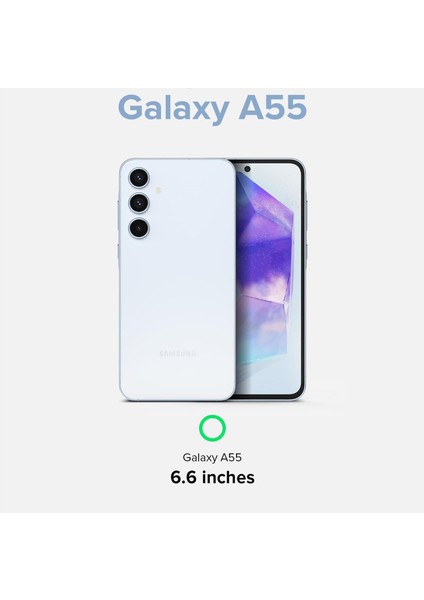 Galaxy A55 Kılıf Şeffaf 3D Kamera Korumalı Slim Fit Tasarım Esnek Renksiz Silikon Kapak