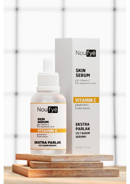 C Vitamini & Hyaluronik Asit Extra Parlak Aydınlatıcı ve Leke Karşıtı Yüz Serumu 30 ml