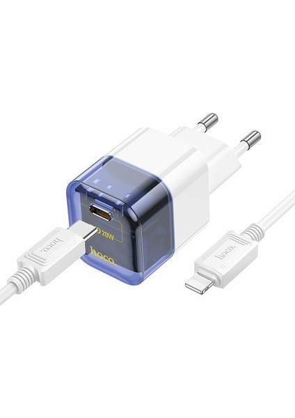 C131A Platinum PD30W+QC3.0 Girişli Hızlı Şarj Başlığı ve Type-C To iPhone Lightning Kablo