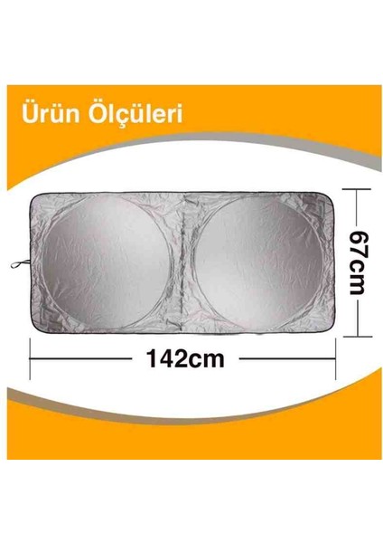 Oto Araba Güneşlik Branda 2 Adet Katlanabilir