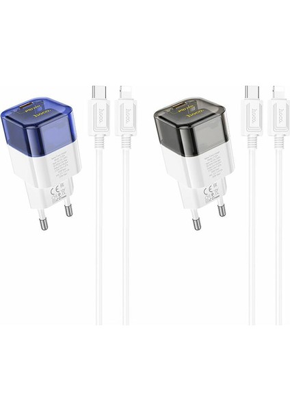 C131A Platinum PD30W+QC3.0 Girişli Hızlı Şarj Başlığı ve Type-C To iPhone Lightning Kablo