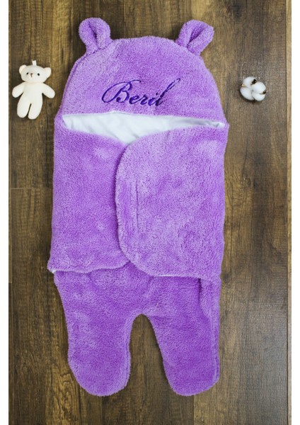 narin bebe Kişiye Özel Nakışlı Bebek Dış Kundak Uyku Tulumu Kıvırcık Wellsoft Peluş Ayıcık Kulaklı fiyatları
