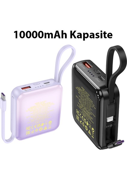 Q23 Blade 10000MAH 22.5W+PD20W Kablolu Powerbank