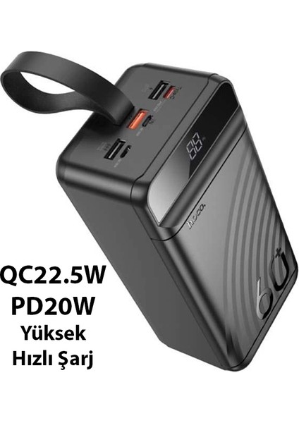 J123C Element 22.5W+PD20W 60000MAH Dijital Göstergeli Hızlı Şarj Powerbank