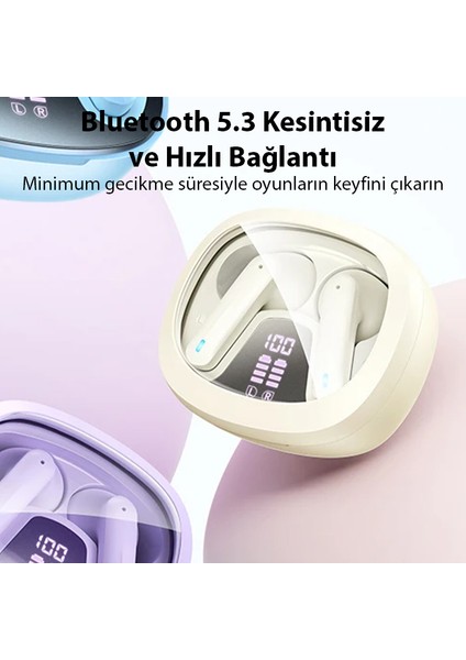 Eq6 Göstergeli Tws Bluetooth 5.3 Kablosuz Stereo Kulakiçi Kulaklık