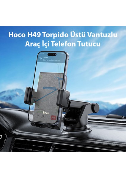 H49 Torpido Üstü Vantuzlu Araç İçi Telefon Tutucu