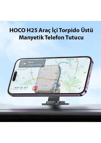 H25 Araç İçi Torpido Üstü Manyetik Telefon Tutucu