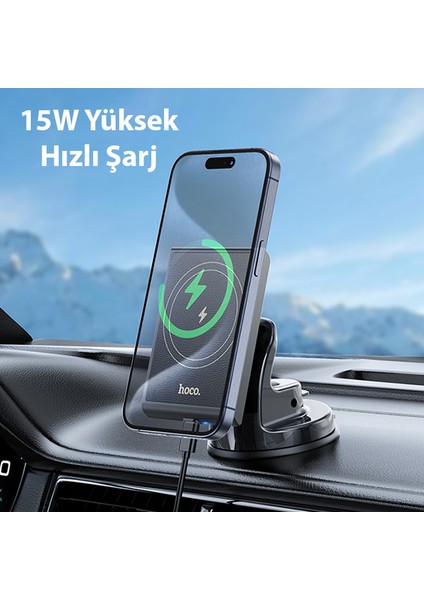 HW20 Torpido Üstü Wireless Kablosuz Hızlı Şarj Araç Telefon Tutucu