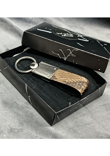 Yılan Derisi Oto Anahtarlık (Kişiselleştirilebilir)