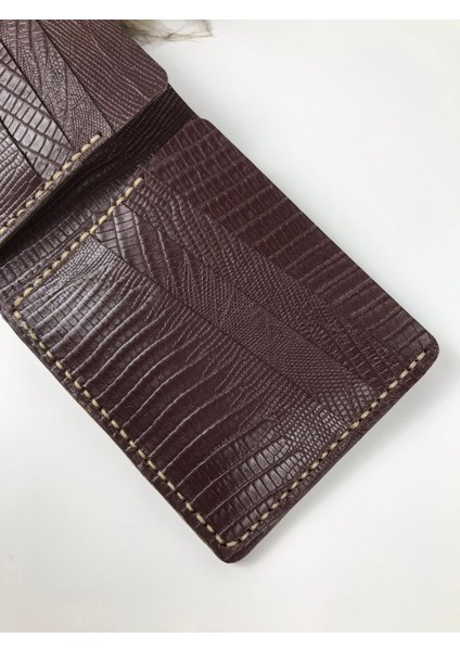 Deri Erkek Cüzdan Bordo Yılan Desenli fiyatları