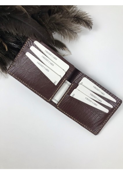 Deri Erkek Cüzdan Bordo Yılan Desenli indirimleri