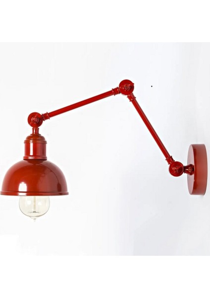 Modern,vintage,rustik Bordo 1XE27 Duylu Metal Hareketli Başlık Akrobat Duvar Aplik
