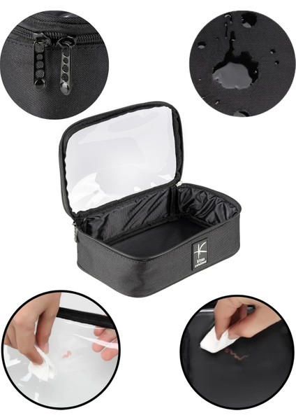 Midi Boy Profesyonel Şeffaf Makyaj Çantası - Seyahat Kozmetik Çantası fiyatları
