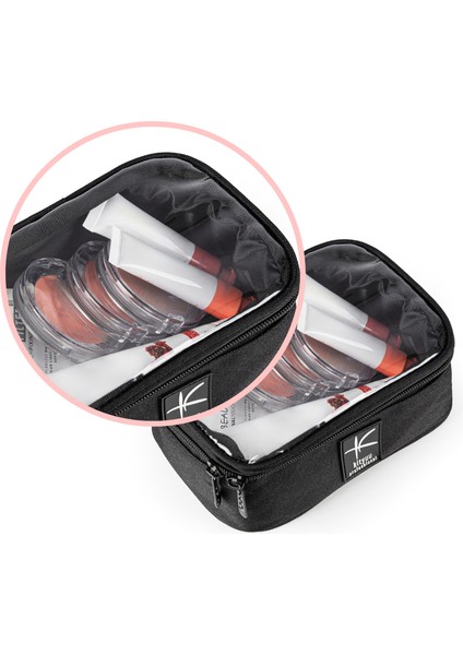 Midi Boy Profesyonel Şeffaf Makyaj Çantası - Seyahat Kozmetik Çantası indirimleri