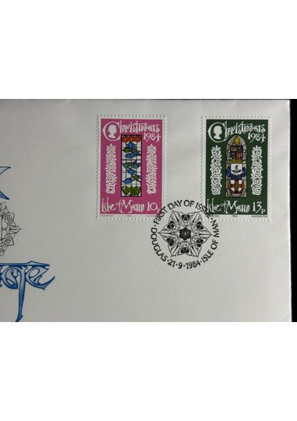 Isle Of Man Fdc 1984 Noel Temalı Ilk Gün Zarfı