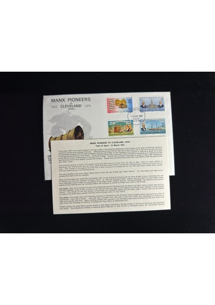 Isle Of Man Fdc 1975 Manx Pioneers To Cleveland (Ohio) Ilk Gün Zarfı indirimleri