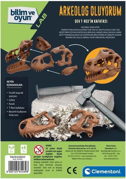 64469 Bilim ve Oyun - T-Rex Kazı Seti +7 Yaş