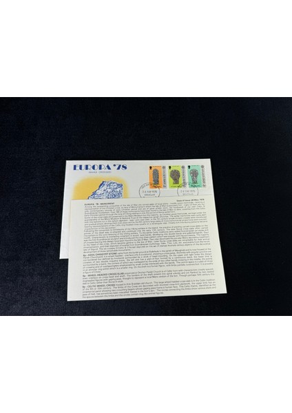 Isle Of Man Fdc 1978 Europa '78 Manx Crosses Ilk Gün Zarfı Tam Seri indirimleri